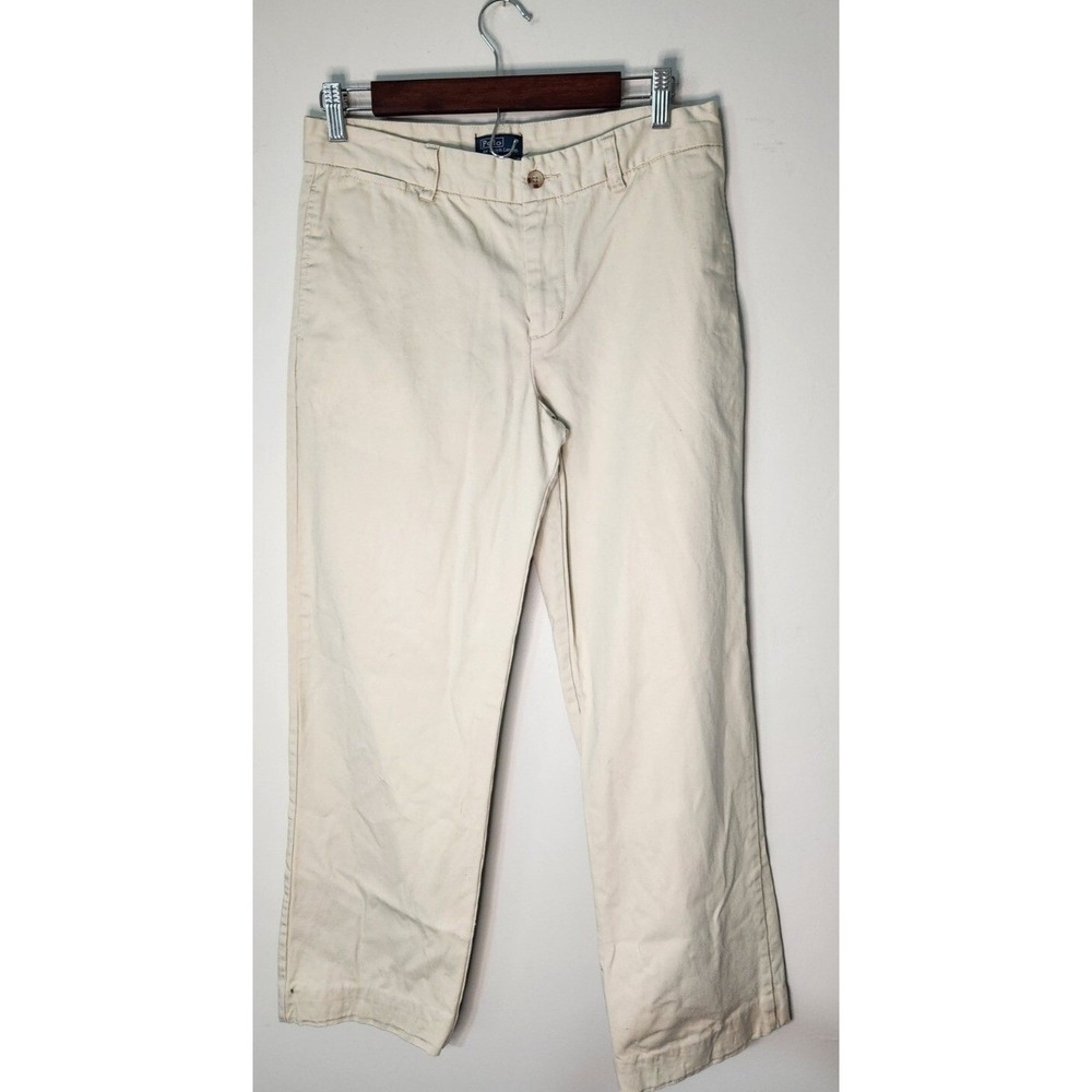 Polo Ralph Lauren Womens Tan Khaki Chino Pants Straight Leg Size 20